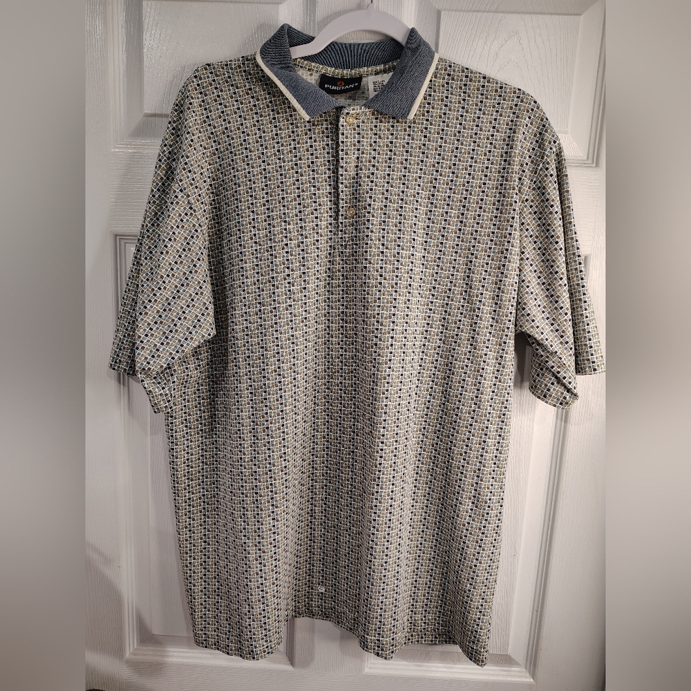 Puritan Polo Blue and White Classic Shirt